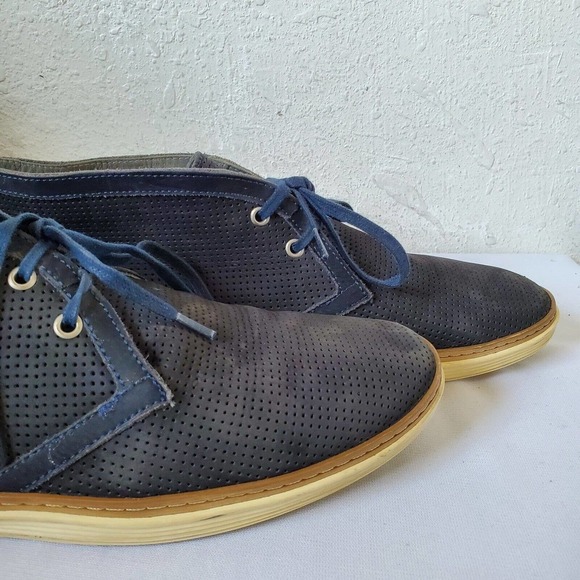 Donald J Pliner Boots Mens Size 11.5M Timm Chukka Hi Sneakers Blue Suede Lace Up main image 9